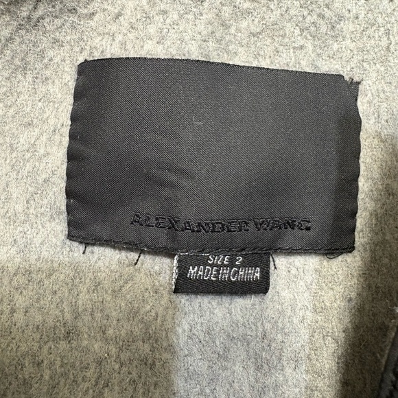 Alexander Wang Gray and Black Hooded Coat - Picture 8 of 13